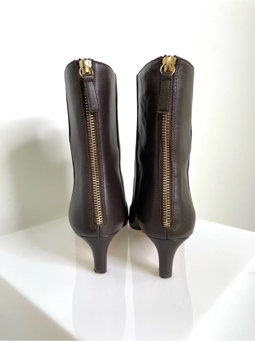 Shoes | Kitten Heel Boots | J. Crew Dark Brown Classic Pointed Toe | Minimalist
